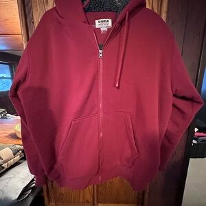 Men's Maroon Full-Zip Hoodie